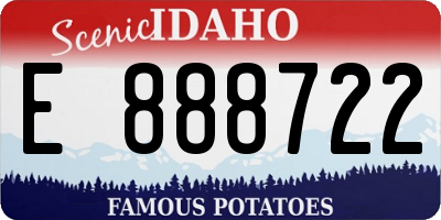 ID license plate E888722