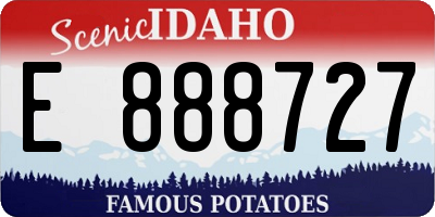 ID license plate E888727