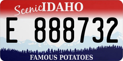 ID license plate E888732