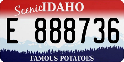 ID license plate E888736