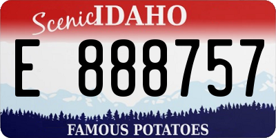 ID license plate E888757