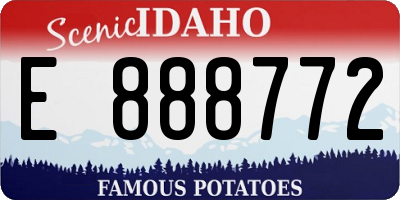 ID license plate E888772