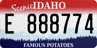 ID license plate E888774