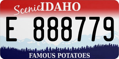 ID license plate E888779