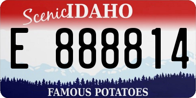 ID license plate E888814