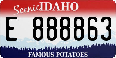 ID license plate E888863