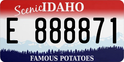 ID license plate E888871