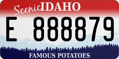 ID license plate E888879