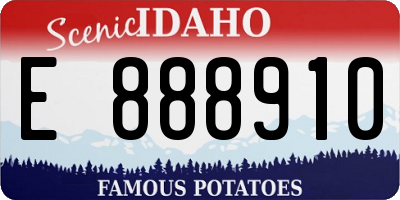 ID license plate E888910
