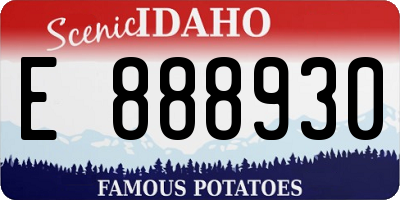 ID license plate E888930