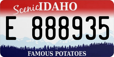 ID license plate E888935