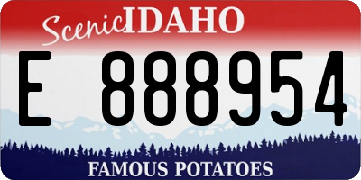 ID license plate E888954