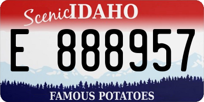 ID license plate E888957
