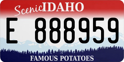 ID license plate E888959
