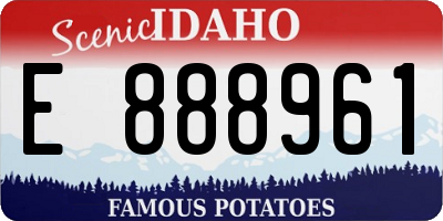 ID license plate E888961
