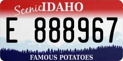 ID license plate E888967