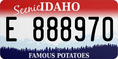 ID license plate E888970