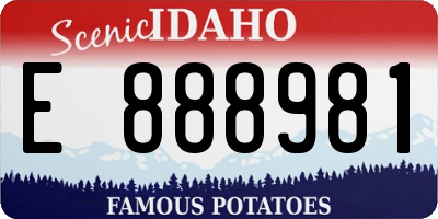 ID license plate E888981