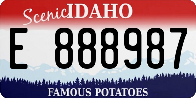 ID license plate E888987