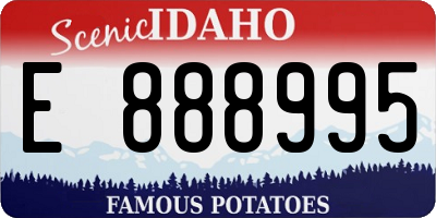 ID license plate E888995
