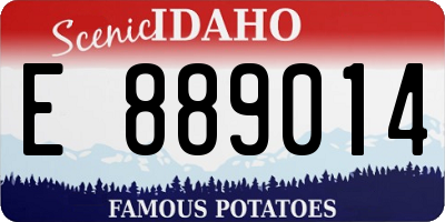 ID license plate E889014