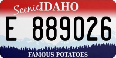 ID license plate E889026