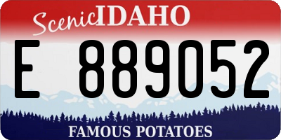 ID license plate E889052