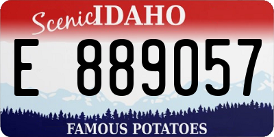 ID license plate E889057