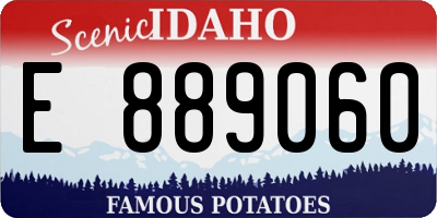 ID license plate E889060