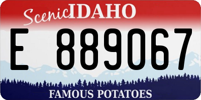 ID license plate E889067