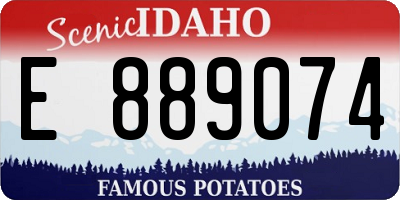 ID license plate E889074
