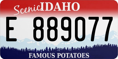 ID license plate E889077