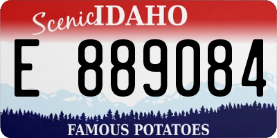 ID license plate E889084