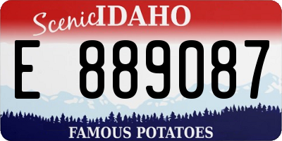 ID license plate E889087