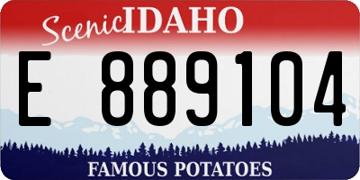 ID license plate E889104
