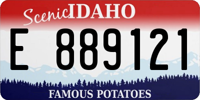 ID license plate E889121