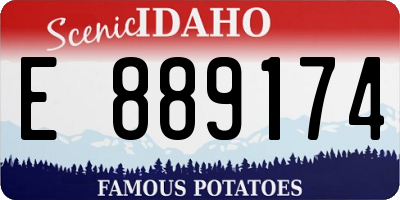 ID license plate E889174