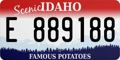 ID license plate E889188