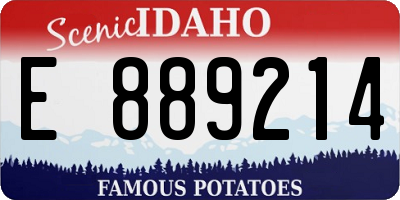 ID license plate E889214