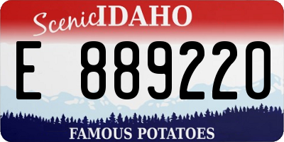 ID license plate E889220