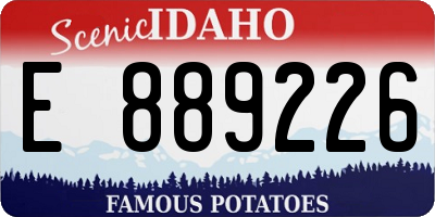 ID license plate E889226