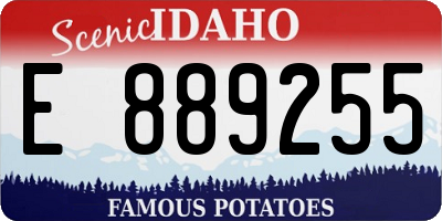ID license plate E889255