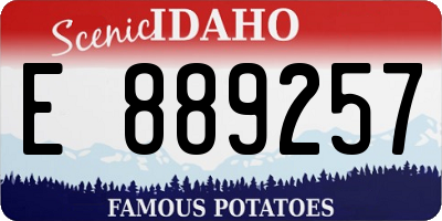 ID license plate E889257