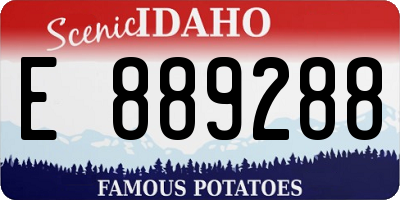 ID license plate E889288