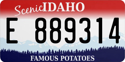 ID license plate E889314
