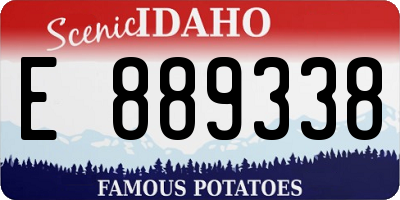 ID license plate E889338