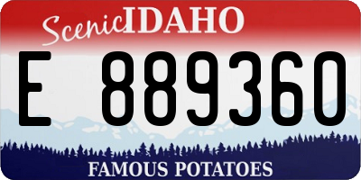 ID license plate E889360