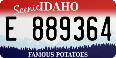 ID license plate E889364