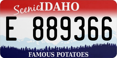 ID license plate E889366