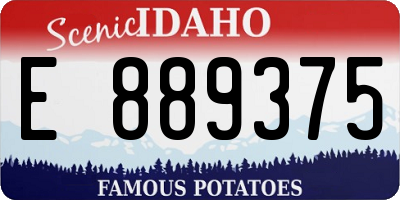 ID license plate E889375
